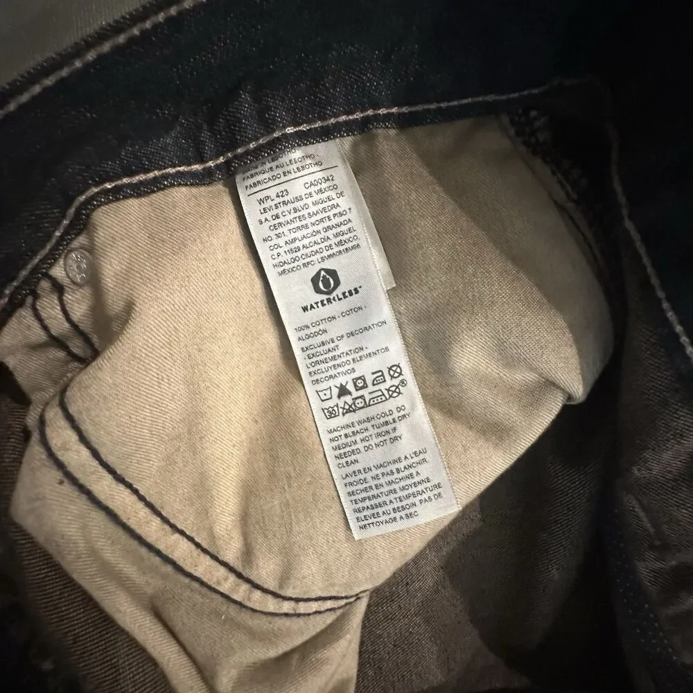 Levis Jeans Mens 38x30 Signature Strauss Carpenter Dark Wash Workwear Relaxed